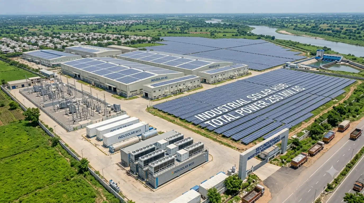 Large-scale industrial solar installation